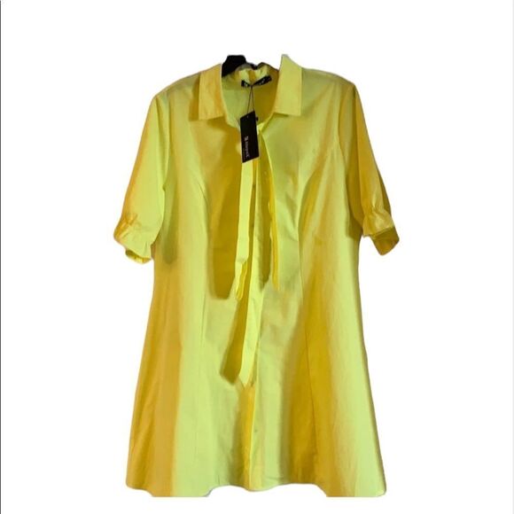 Yellow boho mini dress - Picture 1 of 4